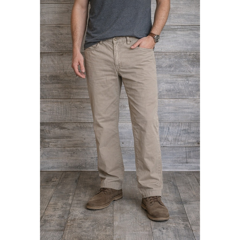Weatherproof Men's 40x30 Khaki Chino Pants Straight business casual normcore